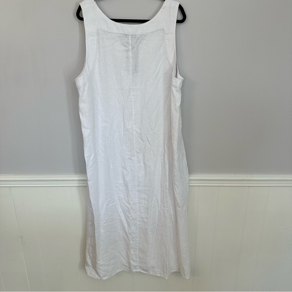 DKNY Women’s V-Neck Wide Strap White Sleeveless Linen Maxi Dress Sz XXL NWT - Picture 10 of 10